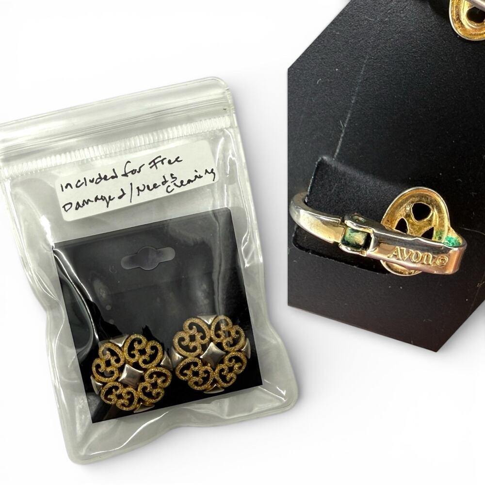 Vintage Avon Sarah Coventry Jewelry Wearable Lot Earring Necklace Brooch - Picture 11 of 13